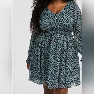 Torrid Mini Lurex Chiffon Tiered Dress